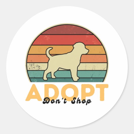 Adopteer niet winkelen - Shelter Pet Day Awareness Ronde Sticker (Voorkant)