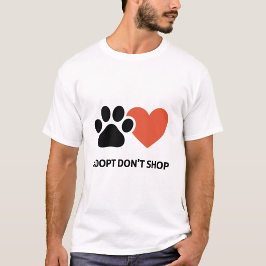 Adopteer niet winkelen Shirt (Voorkant)