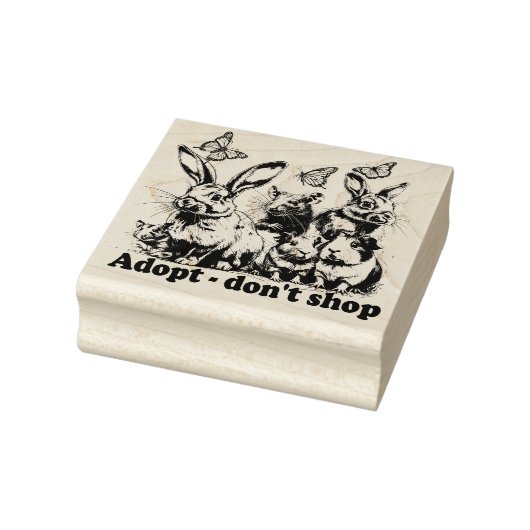 Adopteer niet winkelen - Stempel (Stempel)