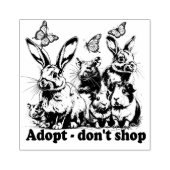 Adopteer niet winkelen - Stempel (Afrduk)