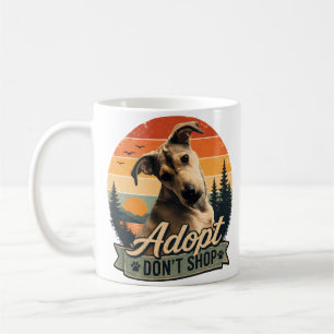 Adopteer Niet Winkelen Vintage Reddingshond Zonson Koffiemok