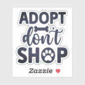Adopteer Niet Winkelen Vinyl Sticker (Vel)