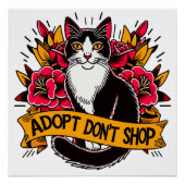 Adopteer Niet Winkelen Walldecor Perfect Poster (Voorkant)