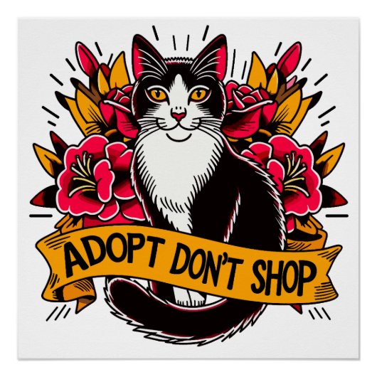 Adopteer Niet Winkelen Walldecor Perfect Poster (Voorkant)