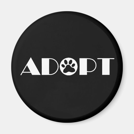 Adopteer poot hond magneet (Voorkant)