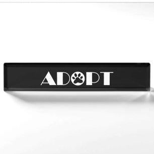 Adopteer poot hond naambordje
