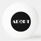 Adopteer poot hond pingpongbal (Achterkant)