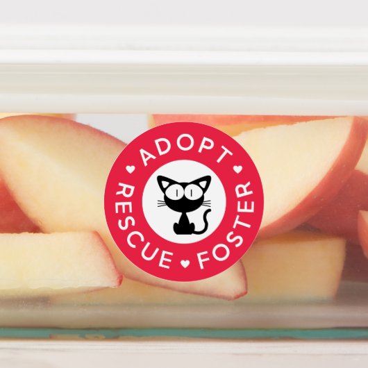 Adopteer, redding, pleegster | Schattigee zwarte k Labels (Aangebracht)