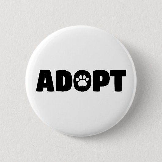 Adopteer Rescue Dog Button (Voorkant)