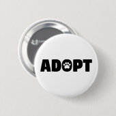 Adopteer Rescue Dog Button (Voorkant /achterkant)