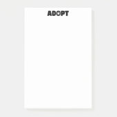 Adopteer Rescue Paw Print 4 x 6 Post-it Notes (Voorkant)