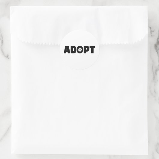 Adopteer Rescue Paw Print Sticker (Tas)