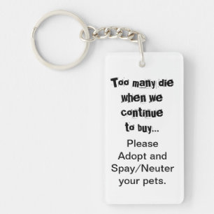 Adopteer Sterilisatie Castratie Offerte Sleutelhan Sleutelhanger