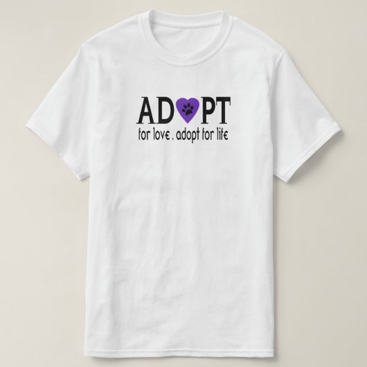 Adopteer uit Liefde T-shirt (Design voorkant)