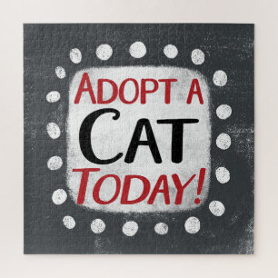 Adopteer vandaag een kat Jigsaw puzzel
