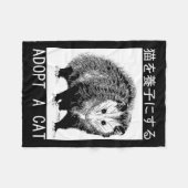  adopteren een posum van een kat Japans opossum Fleece Deken (Voorkant (Horizontaal))