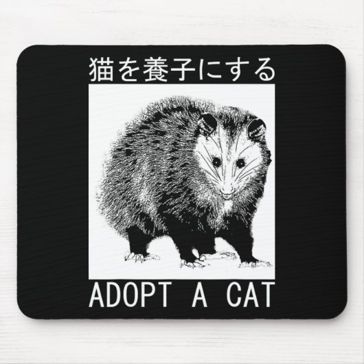  adopteren een posum van een kat Japans opossum Muismat (Voorkant)