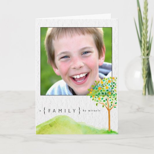 Adoptie Aankondiging geschilderde waterverf (Voorkant)