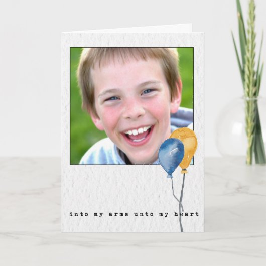 Adoptie Aankondiging geschilderde waterverf ballon (Voorkant)