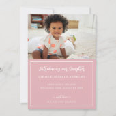 Adoptie Aankondiging Roze en witte streep (Voorkant)