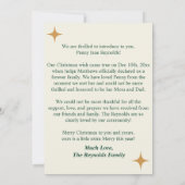 Adoptie Aankondiging Wens Kwam Echte Vakantie Kaar (Achterkant)