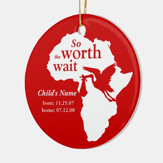 Adoptie Afrika Het wachten ornament (Links)