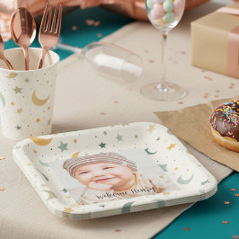 Adoptie Baby shower Fotopapier Borden Papieren Bordje