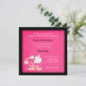 adoptie Baby shower Girl Kaart (Staand voorkant)