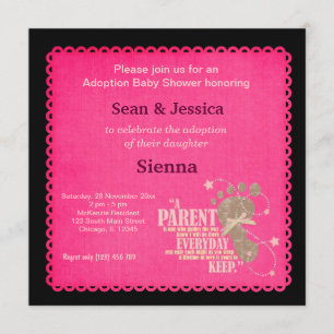 adoptie Baby shower Girl Kaart