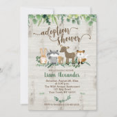 Adoptie Baby shower Woodland Animals Kaart (Voorkant)