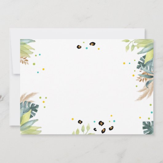 Adoptie Certificaat Safari Partij Dieren Verjaarda Kaart (Achterkant)