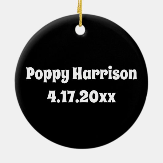 Adoptie Dag Keepsake "Loved Wanted Chosen" Retro Keramisch Ornament (Achterkant)