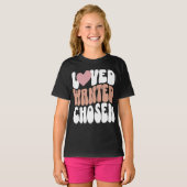 Adoptie Dag "Loved Wanted Chosen" Retro Kind T-shirt (Voorkant volledig)