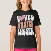 Adoptie Dag "Loved Wanted Chosen" Retro Kind T-shirt (Voorkant)