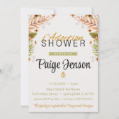 Adoptie Douche Groene en Bruine Botanicals Kaart (Voorkant)