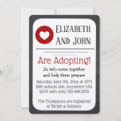 Adoptie Douche Rood & Zwart Krijtbord Invasie Kaart (Voorkant)