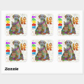 Adoptie- en reddingshonden en -Stickers Vierkante Sticker (Vel)
