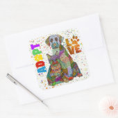 Adoptie- en reddingshonden en -Stickers Vierkante Sticker (Envelop)