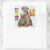 Adoptie- en reddingshonden en -Stickers Vierkante Sticker (Tas)