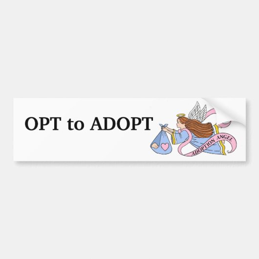 Adoptie Engel Bumpersticker (Voorkant)