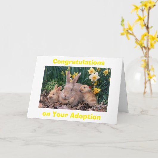 ADOPTIE = FAMILIE IS GEGROEID / LIEFDE IS GEGROEID KAART (Gele Bloem)