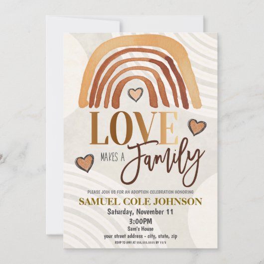 Adoptie Feest Uitnodiging (Voorkant)