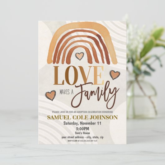 Adoptie Feest Uitnodiging (Staand voorkant)