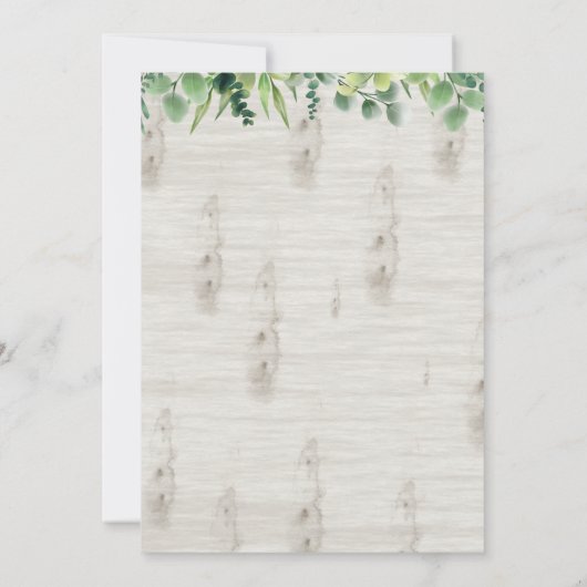 Adoptie Feestelijke Shower Woodland Dieren Kaart (Achterkant)