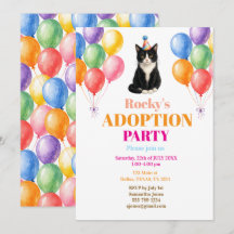 Adoptie Feestje Pakkedag Tuxedo Kat Huisdier