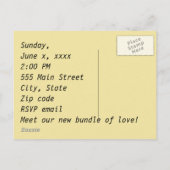 ADOPTIE feestuitnodigingen Uitnodiging Briefkaart (Achterkant)