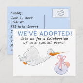 ADOPTIE feestuitnodigingen Uitnodiging Briefkaart (Voorkant / Achterkant)