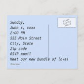 ADOPTIE feestuitnodigingen Uitnodiging Briefkaart (Achterkant)