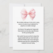 Adoptie Foster Kind Meisje roze themafeest Kaart (Achterkant)