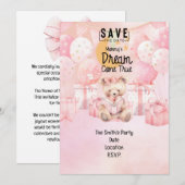 Adoptie Foster Kind Meisje roze themafeest Kaart (Voorkant / Achterkant)